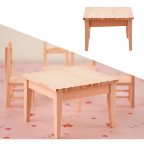 2 :12 Casa De Muñecas Miniatura Mesa Hecha A Mano Modelo