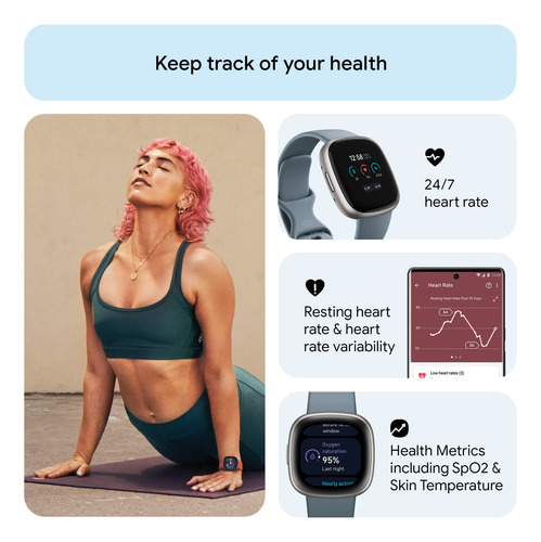 Reloj Inteligente Fitbit Versa 4 Con Gps, Frecuencia Cardíac