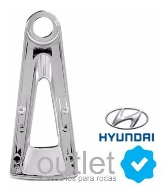 Imagem 4 de 5 de Kit C/ 5pçs - Aplique P/ Roda Hyundai I30 Cromada 09 12 Novo