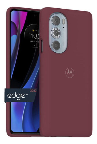 Funda Para Motorola Edge 30 Pro Silicona Marsala