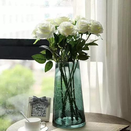/ S 10 Ramos De Rosas Artificiales De Seda Para Bodas