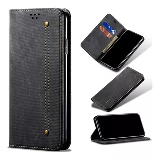 Capa De Telefone De Couro Flip Com Carteira Para Xiaomi