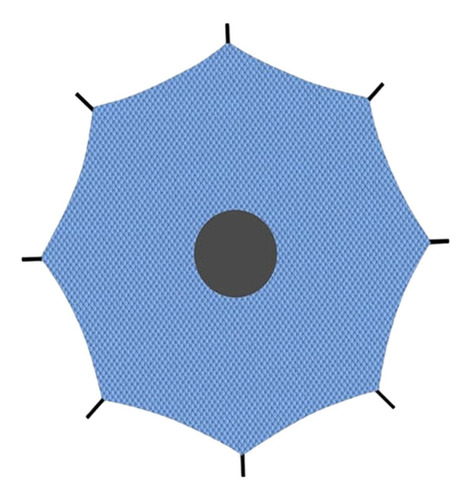 . Lona De Sombra Para Trampolín, Protección Solar 10 Pies