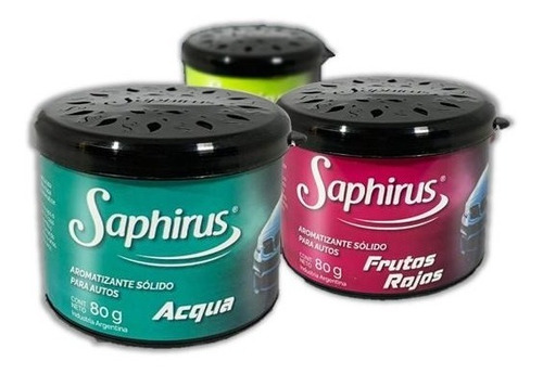 Lata Aromatica Para Autos Saphirus 80g X6 Unidades