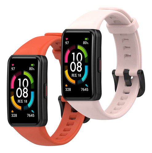 Wuwocj Set Of 2 Bands Compatible For Honor Band 6/huawei Ban
