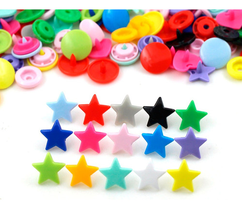 Botões Plástico Estrela Tipo Rita P/ Roupas Bebê Infantil