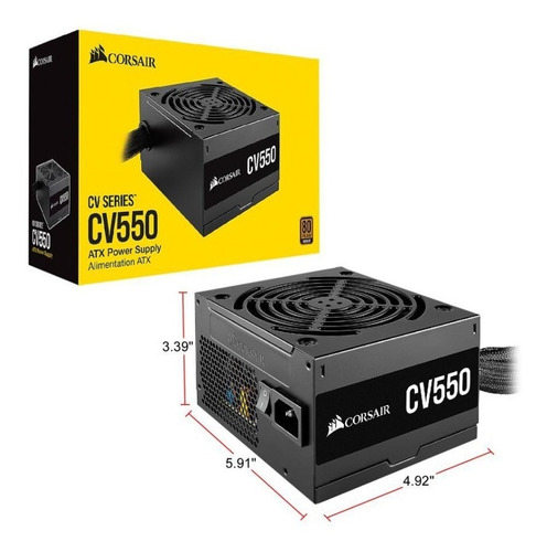 Fuente De Poder Corsair Cv550 Bronce Certificada 550 Watts