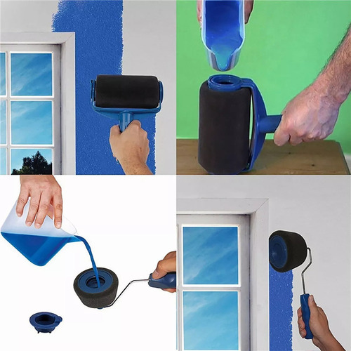 * 7pcs Juego De Brochas Y Rodillos Kit Mini Rodillo De