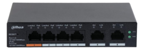 Switch Dahua 6 Puertos Gigabit Ethernet 4 Puertos Poe 10