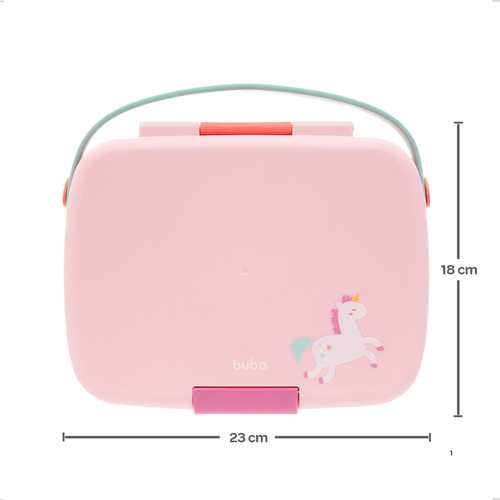 Lancheira Bento Box Com Talher Marmita Magic Unicórnio Buba