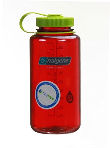 Nalgene Botella De Boca Ancha (rojo Al Aire Libre Con Tapa V