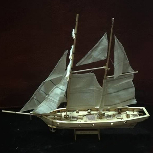 Kit De Barco De Vela De Madera, 7 Piezas De Bronce, Modelo D