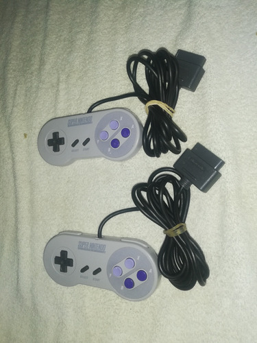 2 Control Para Super Nintendo Orig (de Uso) 