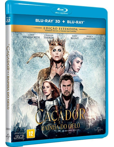 Blu-ray + Blu-ray 3d O Caçador E A Rainha Do Gelo (lacrado