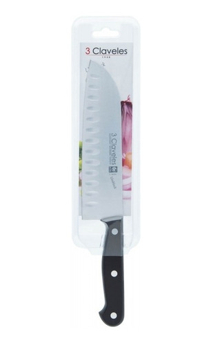 Imagen 3 de 5 de Cuchillos Santoku Alveolado 18 Cm Uniblock 3 Claveles 1125