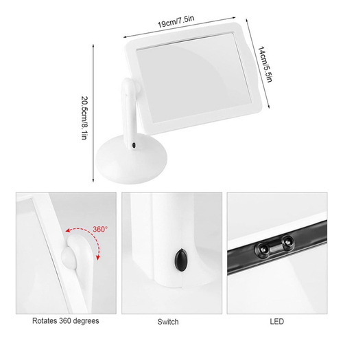 Lupa De Página Completa Para Lectura Lupa Con Luz Y Soporte