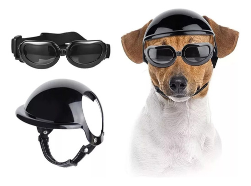 Capacete De Motocicleta Para Animais De Estimação Óculos Peq