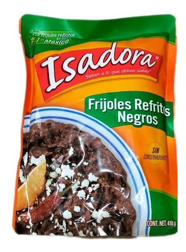 Caja Frijoles Negros Refritos Isadora De 430 Grs 24 Piezas