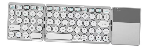 Teclado Inalámbrico Plegable De 64 Teclas Para Plata