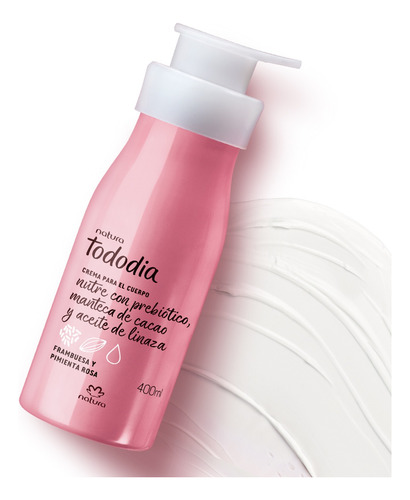 Crema Tododia Frambuesa Y Pimienta Rosa 400ml Natura