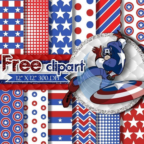 Papeles Fondos Digitale Captain America 2 - Imprimible Candy