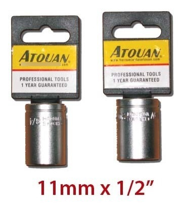 Dado De 11mm. X 1/2  . Profesional. Marca Atouan.