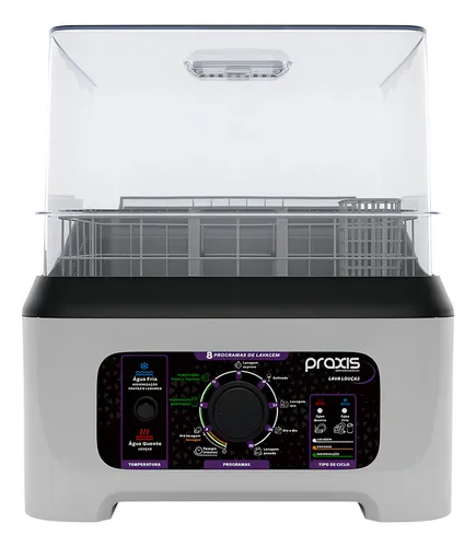 Lava Louças Portátil Praxis 8 Programas 3L Capacidade Cor Branco