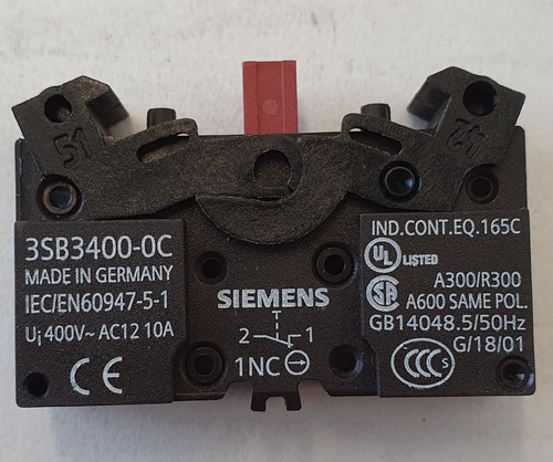 Imagen 2 de 6 de Bloque De Contactos Siemens 3sb34000c
