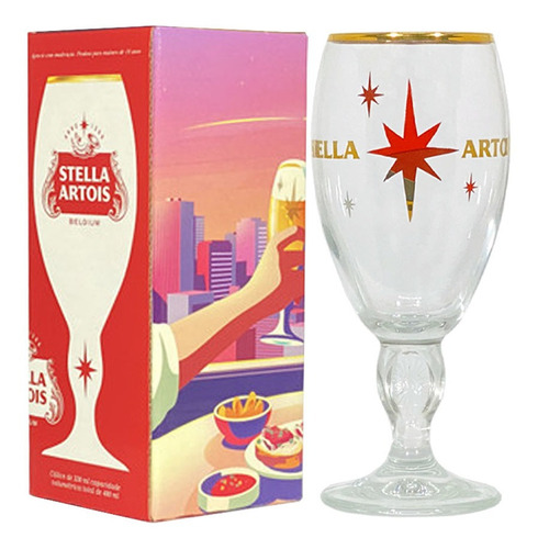 Cálice Grande Cerveja Stella Artois Edição Especial Ambev Cor Transparente