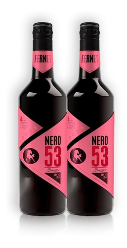 Nero 53 Berries Aperitivo Fernet Destilado Kit X2u 750ml