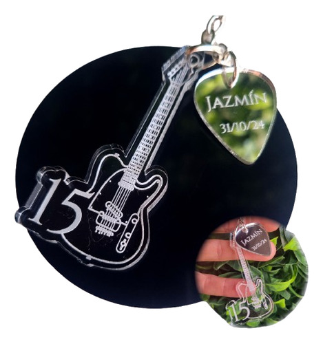 25 Llaveros Guitarra Eléctrica Personalizo Souvenir