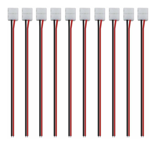 8mm 2 Pin Led Strip Light Connector With Pigtail 10pcs