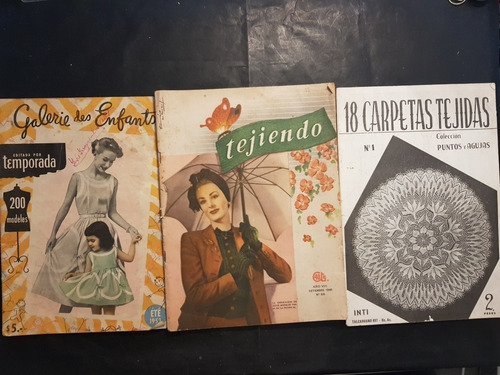 Imagen 3 de 10 de Lote De 10 Antiguas Revistas De Tejido Y Moldes. 51587.