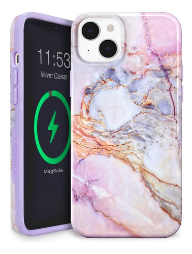 Funda Velvet Caviar Para iPhone 14 Plus Mag Marble P