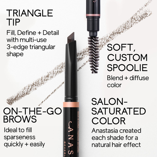 Anastasia Brow Definer Lápiz Triangular De Cejas Medium Brown