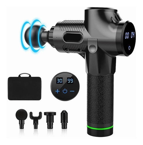 Imagen 9 de 10 de Pistola Masajeadora De Músculos 30 Velocidades Pantalla Lcd