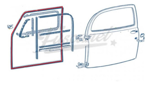 Vw Goma Burlete Puerta Vw Fusca ../77 Boton