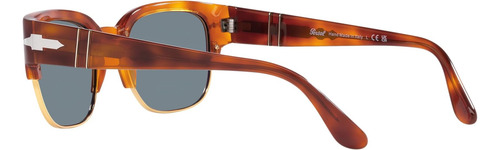 Persol Po3319s Gafas De Sol Cuadradas, Terra Di Azul, 52 Mm