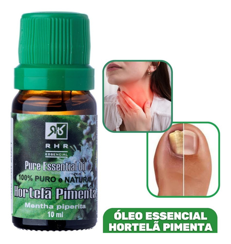 Óleo Essencial Hortelã Pimenta 10ml Rhr - 100% Puro