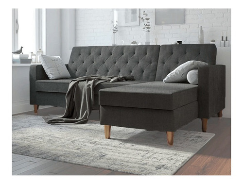 Sala Gemma Lino Gris Izquierda Sofa Sillon Mueble Sala
