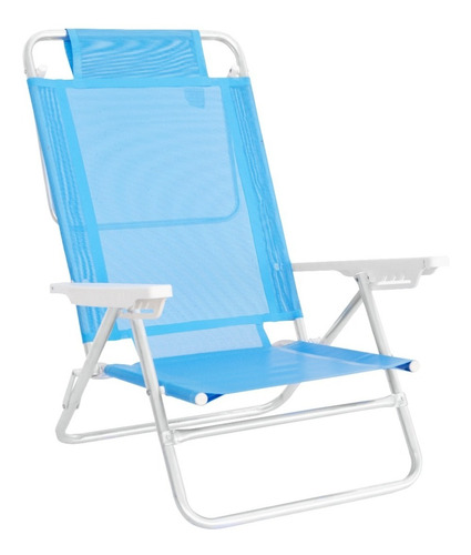 Reposera Sillon Playa Camping 6 Pos. Aluminio Reforzada Mor