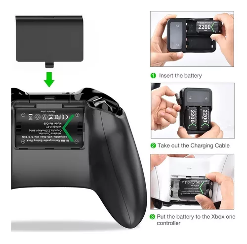 Cargador Mandos Xbox con 2 Baterias Extra