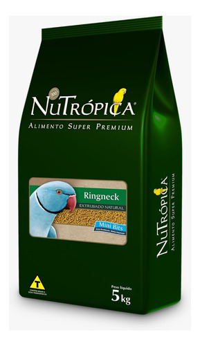 Ração Nutrópica Ring Neck 5kg Mini Bits Grande Alexandre