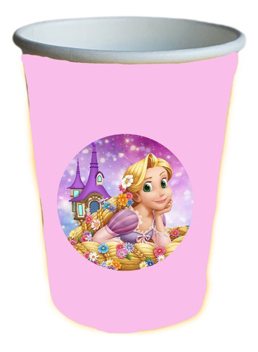 Pack 10 Vasos Descartables Cotillón Rapunzel Enredados