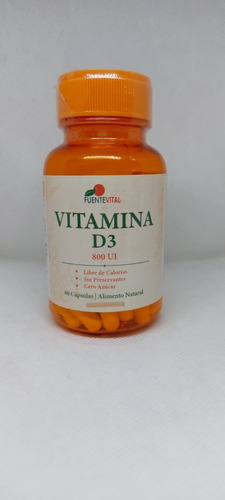 Vitamina D3 Fuente Vital 800ui 60 Caps