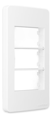 Placa Com Suporte P/ Condulete 1  3p Sleek Branco Margirius