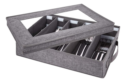 Caja De Almacenamiento De Cubiertos De 5 Compartimentos Con