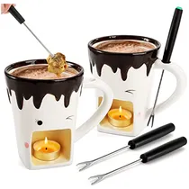 Comprar Set De 2 Tazas De Fondue Con Horquillas, Taza De 89khc