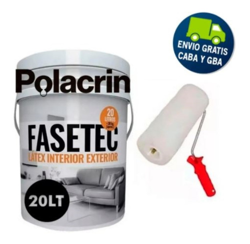 Imagen 6 de 10 de Rodillo Epoxi Lana Pintura Latex Polacrin Fasetec 20 Litros