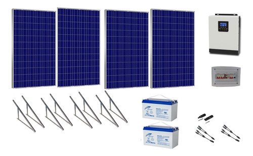 Kit Solar 6600wh/dia Con Inversor-cargador De  3kva 